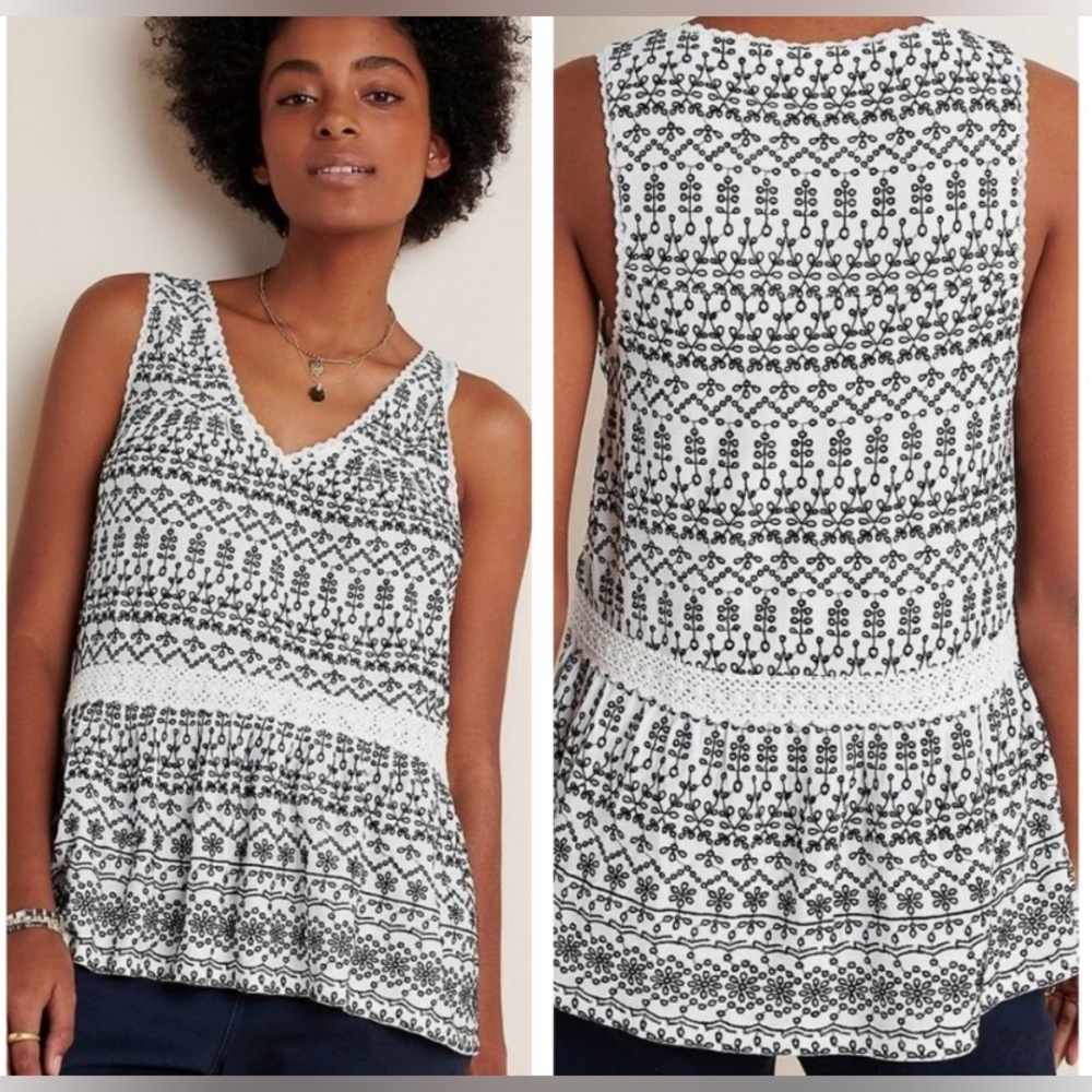 Anthropologie Maeve Cammie Boho Top